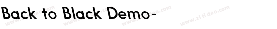 Back to Black Demo字体转换